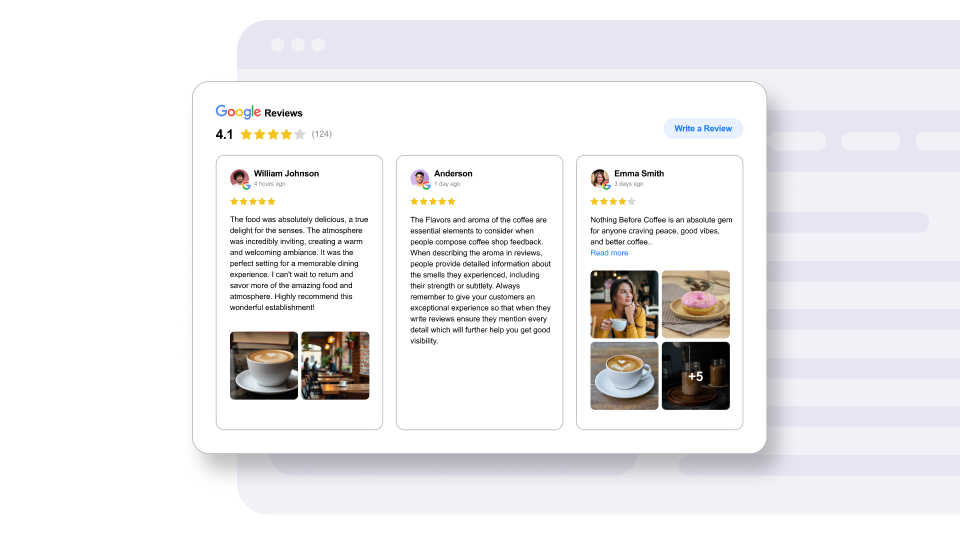 Google reviews widget